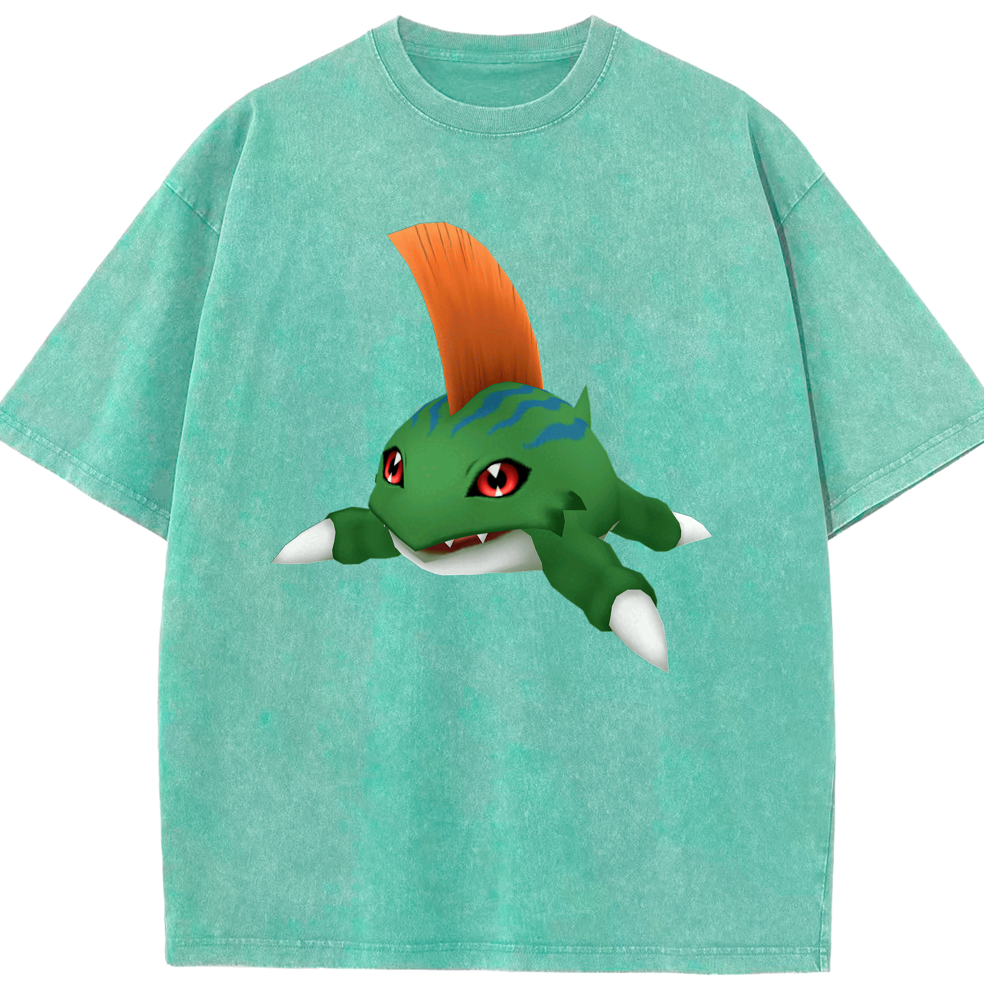 （画像用） Digimon デジタルモンスター/デジモン 綿100% ヴィンテージ風 半袖Tシャツ（フロントプリント）